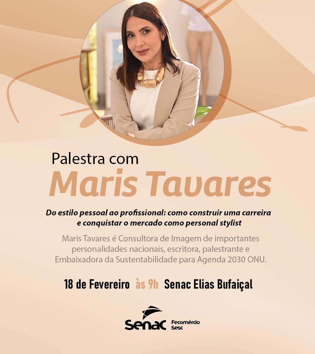 Palestra com Maris Tavares sobre estilo e carreira no Senac Goiás